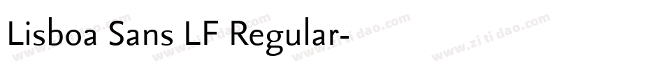 Lisboa Sans LF Regular字体转换